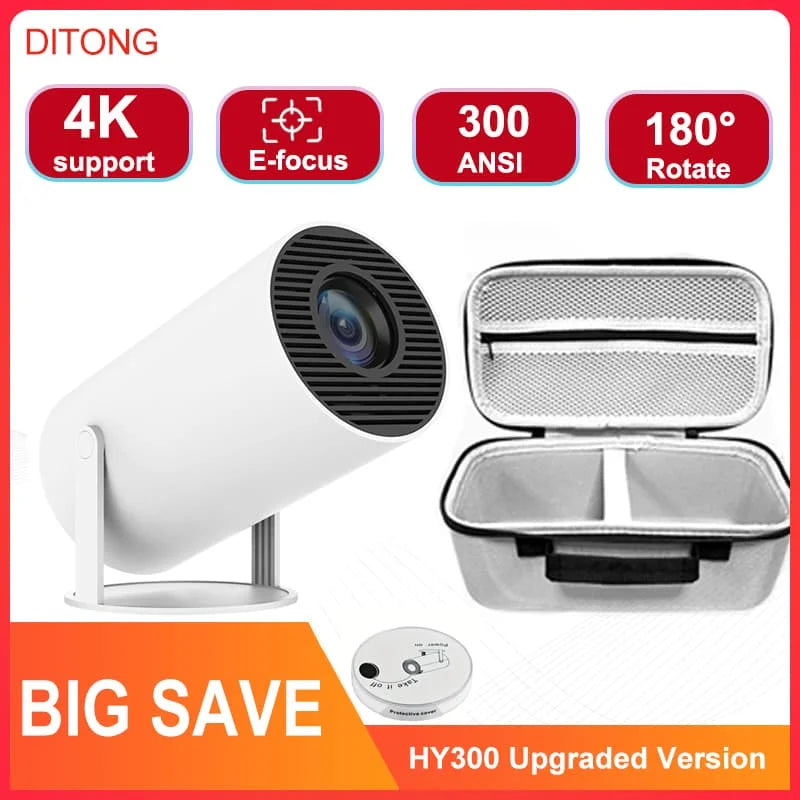 Hy300 Pro New Projector 4K Android Wifi 1080P 1280*720P HD Home Cinema Outdoor Portable Video Movies Led Mini Projetor
