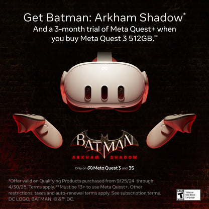 Quest 3 512GB – Get Batman: Arkham Shadow and a 3-Month Trial of  Horizon+ Included – All-In-One Headset